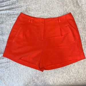 cherry forever 21 high-waisted shorts